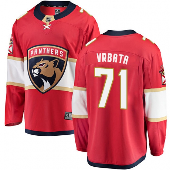 Men's Florida Panthers #71 Radim Vrbata Fanatics Branded Red Home Breakaway NHL Jersey - Ujersey