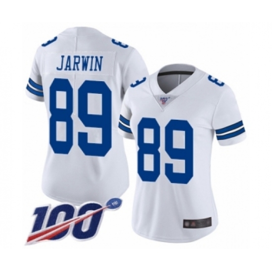 Women's Dallas Cowboys #89 Blake Jarwin White Vapor Untouchable Limited Player 100th Season Football Jersey - Ujersey