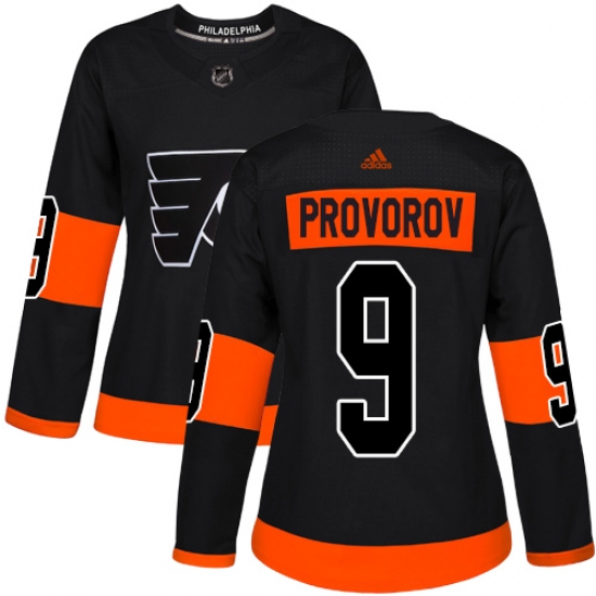 Women's Adidas Philadelphia Flyers #9 Ivan Provorov Premier Black Alternate NHL Jersey - Ujersey