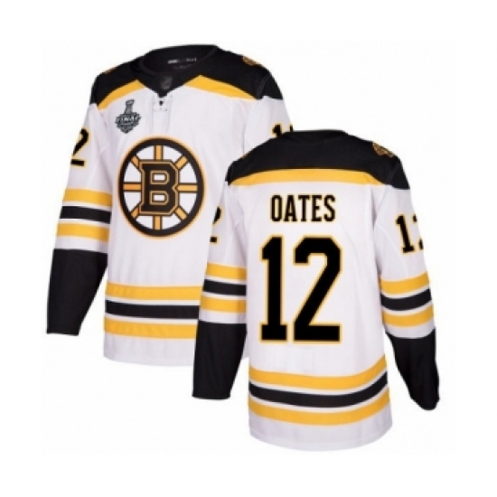 Men's Boston Bruins #12 Adam Oates Authentic White Away 2019 Stanley Cup Final Bound Hockey Jersey - Ujersey
