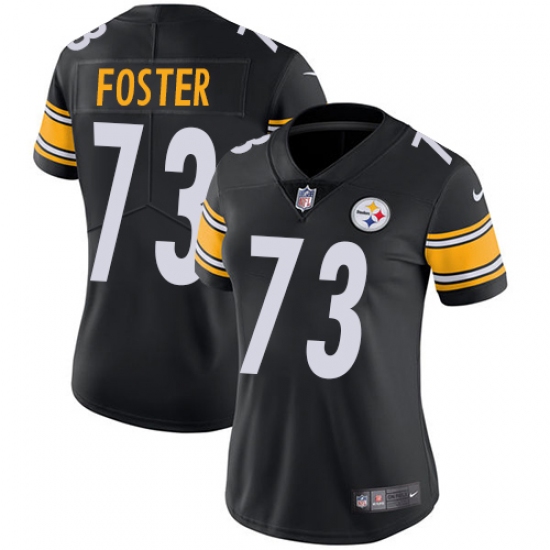 Women's Nike Pittsburgh Steelers #73 Ramon Foster Black Team Color Vapor Untouchable Limited Player NFL Jersey - Ujersey
