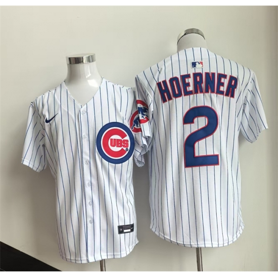 Men's Chicago Cubs #2 Alex Bregman White Cool Base Stitched Baseball Jersey