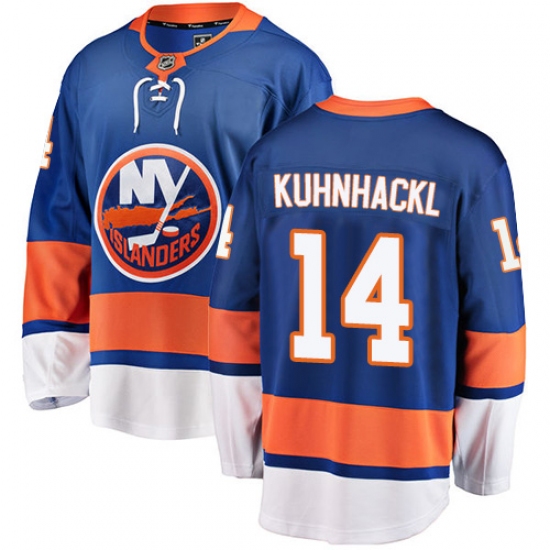 Men's New York Islanders #14 Tom Kuhnhackl Fanatics Branded Royal Blue Home Breakaway NHL Jersey - Ujersey
