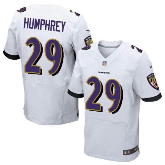 Men's Nike Baltimore Ravens #29 Marlon Humphrey Elite White NFL Jersey - Ujersey