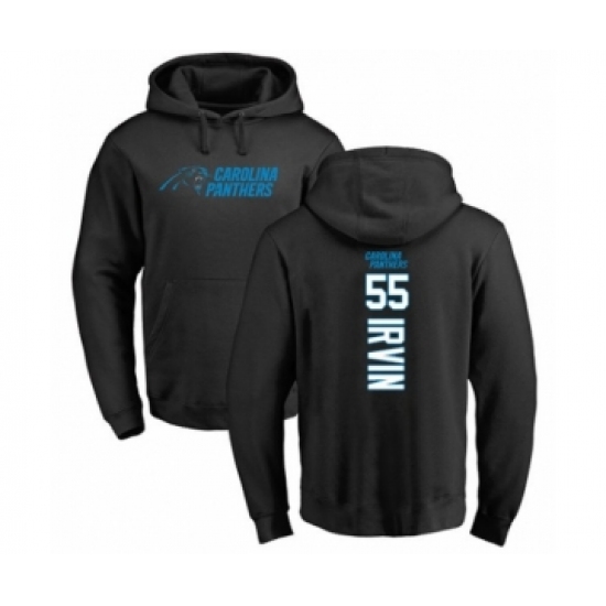Football Carolina Panthers #55 Bruce Irvin Black Backer Pullover Hoodie - Ujersey
