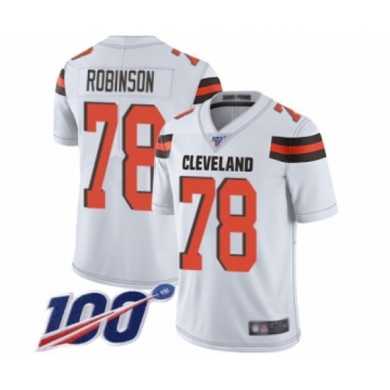 Youth Cleveland Browns #78 Greg Robinson White Vapor Untouchable Limited Player 100th Season Football Jersey - Ujersey