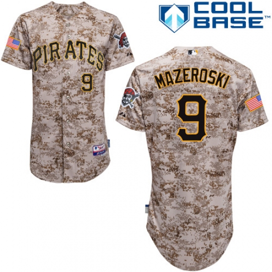 Men's Majestic Pittsburgh Pirates #9 Bill Mazeroski Replica Camo Alternate Cool Base MLB Jersey - Ujersey