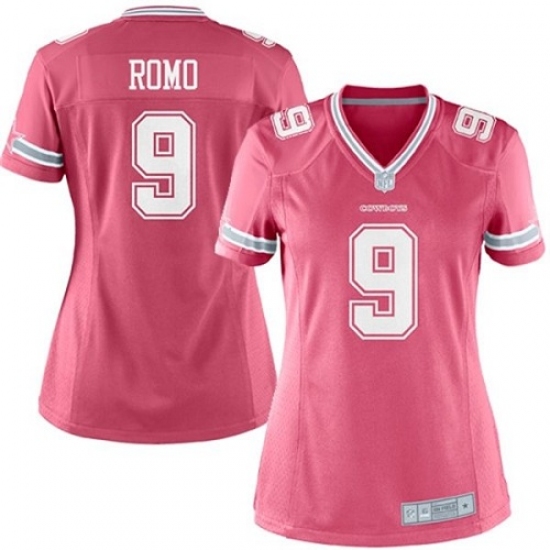 Women's Nike Dallas Cowboys #9 Tony Romo Elite Pink NFL Jersey - Ujersey