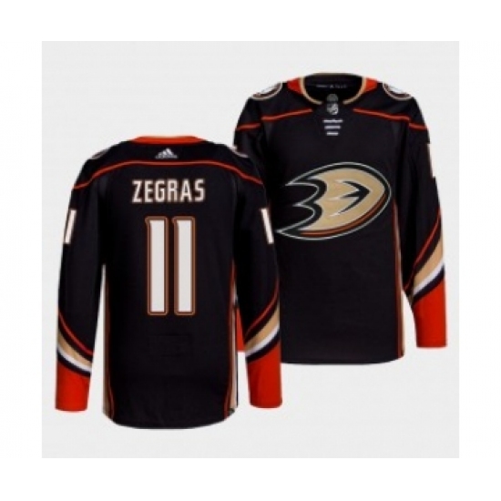 Adidas Men's Anaheim Ducks #11 Trevor Zegras Black Home Authentic Stitched NHL Jersey - Ujersey