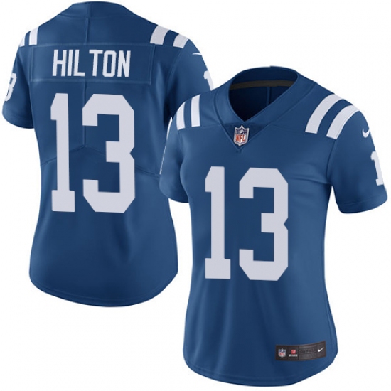 Women's Nike Indianapolis Colts #13 T.Y. Hilton Elite Royal Blue Team Color NFL Jersey - Ujersey