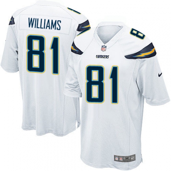 Men's Nike Los Angeles Chargers #81 Mike Williams Game White NFL Jersey - Ujersey