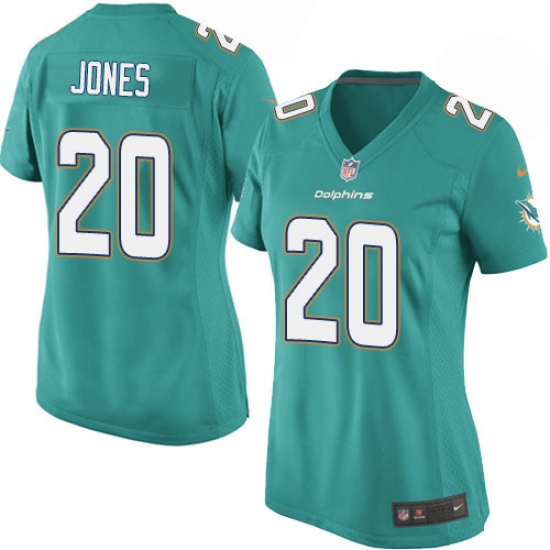 Women's Nike Miami Dolphins #20 Reshad Jones Game Aqua Green Team Color NFL Jersey - Ujersey