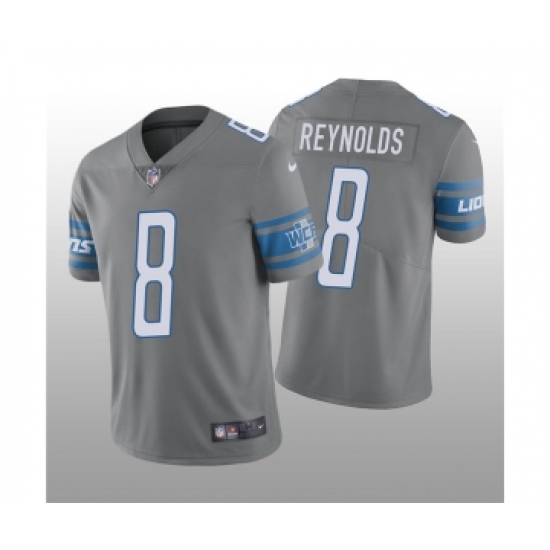 Men's Detroit Lions #8 Josh Reynolds Grey Vapor Untouchable Limited Stitched Jersey - Ujersey