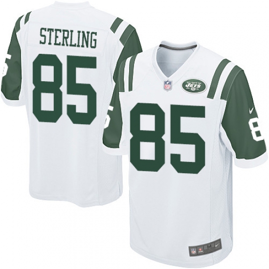 Men's Nike New York Jets #85 Neal Sterling Game White NFL Jersey - Ujersey