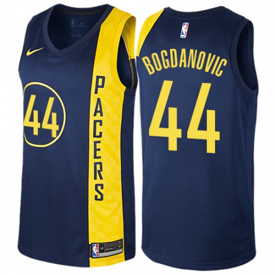 Youth Nike Indiana Pacers #44 Bojan Bogdanovic Swingman Navy Blue NBA Jersey - City Edition - Ujersey