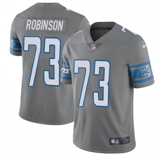 Youth Nike Detroit Lions #73 Greg Robinson Limited Steel Rush Vapor Untouchable NFL Jersey - Ujersey