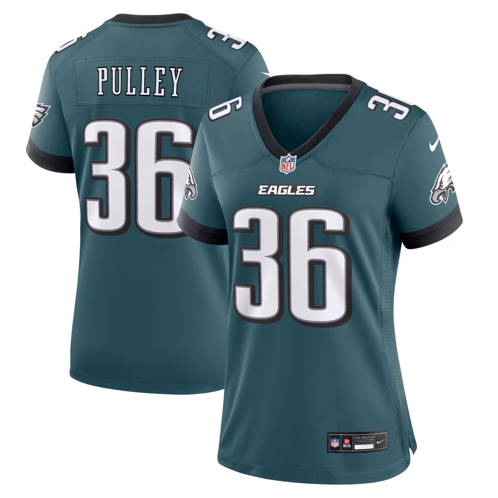 Women's Philadelphia Eagles Maximus Pulley Nike Midnight Green Team Game Jersey