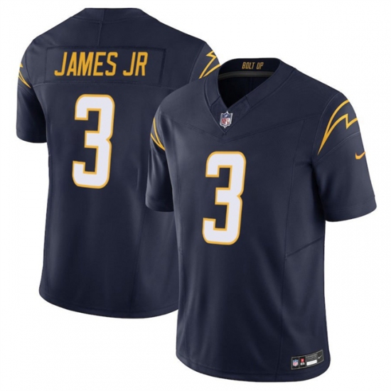 Men's Los Angeles Chargers #3 Derwin James JR Navy 2025 F.U.S.E Vapor Limited Stitched Football Jersey - Ujersey