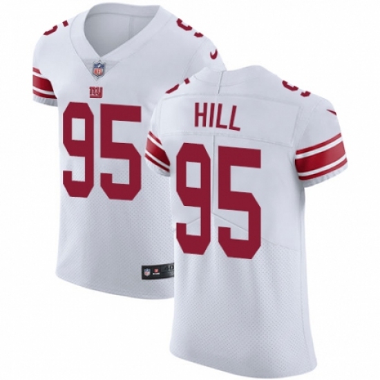 Men's Nike New York Giants #95 B.J. Hill White Vapor Untouchable Elite Player NFL Jersey - Ujersey