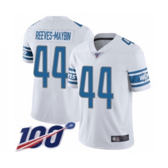 Men's Detroit Lions #44 Jalen Reeves-Maybin White Vapor Untouchable Limited Player 100th Season Football Jersey - Ujersey