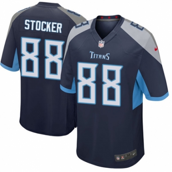 Men's Nike Tennessee Titans #88 Luke Stocker Game Navy Blue Team Color NFL Jersey - Ujersey