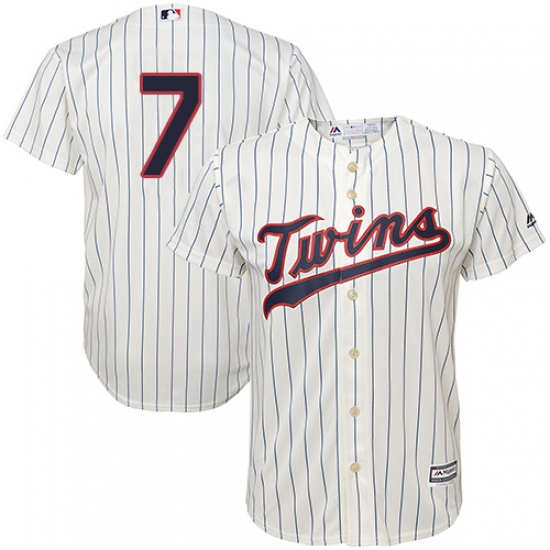Youth Majestic Minnesota Twins #7 Joe Mauer Authentic Cream Alternate Cool Base MLB Jersey - Ujersey