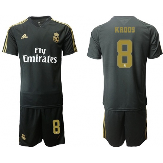 Real Madrid #8 Kroos Black Training Soccer Club Jersey