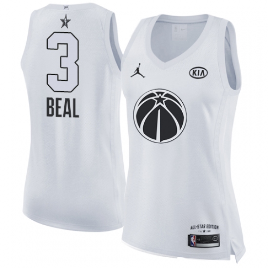 Women's Nike Jordan Washington Wizards #3 Bradley Beal Swingman White 2018 All-Star Game NBA Jersey - Ujersey