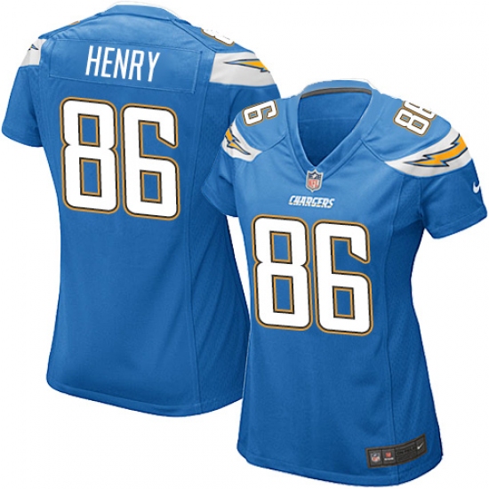 Women's Nike Los Angeles Chargers #86 Hunter Henry Game Electric Blue Alternate NFL Jersey - Ujersey