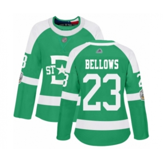 Women's Dallas Stars #23 Brian Bellows Authentic Green 2020 Winter Classic Hockey Jersey - Ujersey