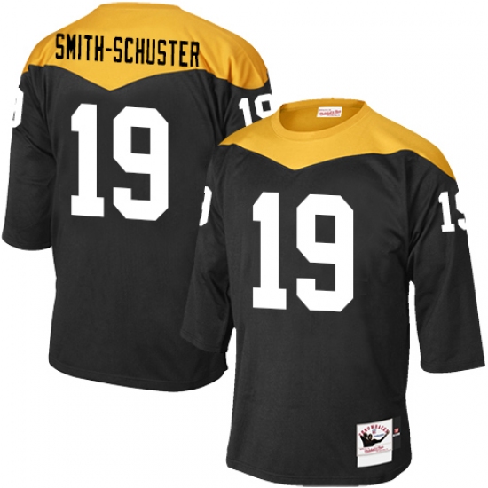 Men's Mitchell and Ness Pittsburgh Steelers #19 JuJu Smith-Schuster Elite Black 1967 Home Throwback NFL Jersey - Ujersey