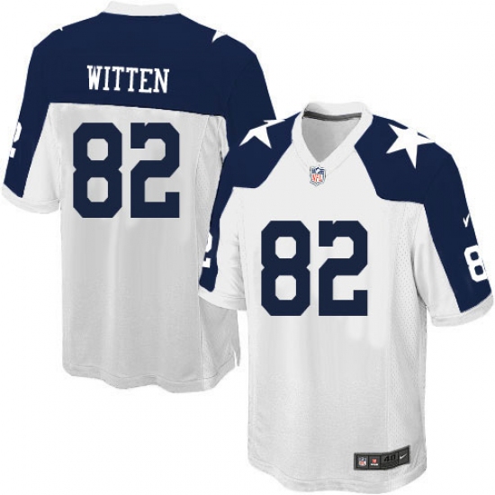 Youth Nike Dallas Cowboys #82 Jason Witten Limited White Throwback Alternate NFL Jersey - Ujersey