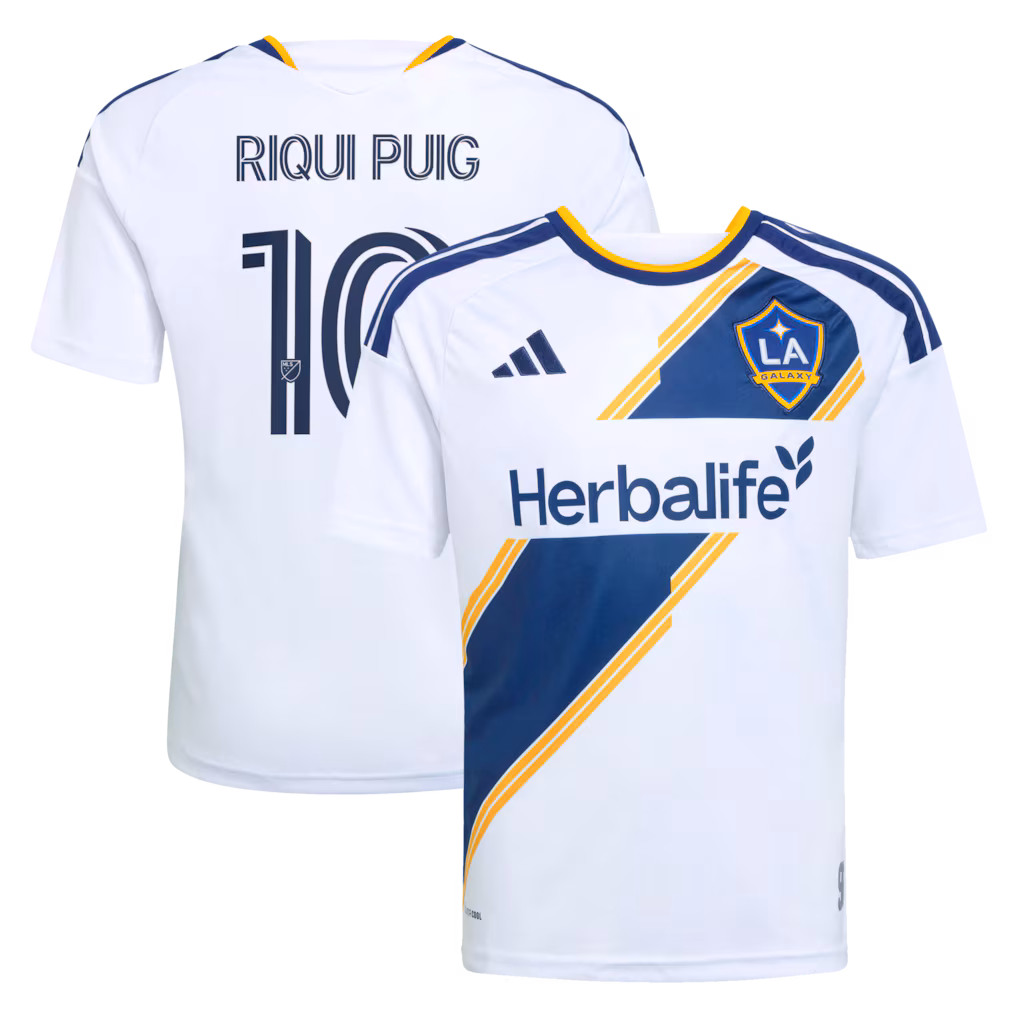 Youth LA Galaxy Riqui Puig adidas White 2026 The VeloCITY Kit Replica Jersey - Ujersey NHL