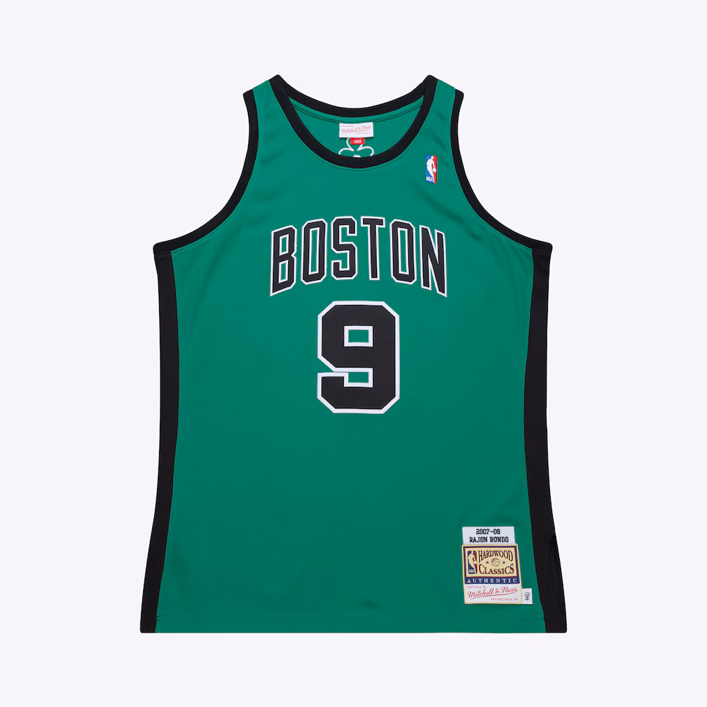 Men's Boston Celtics Rajon Rondo Mitchell & Ness Kelly Green 2007-08 Hardwood Classics Authentic Jersey - ujerseystore