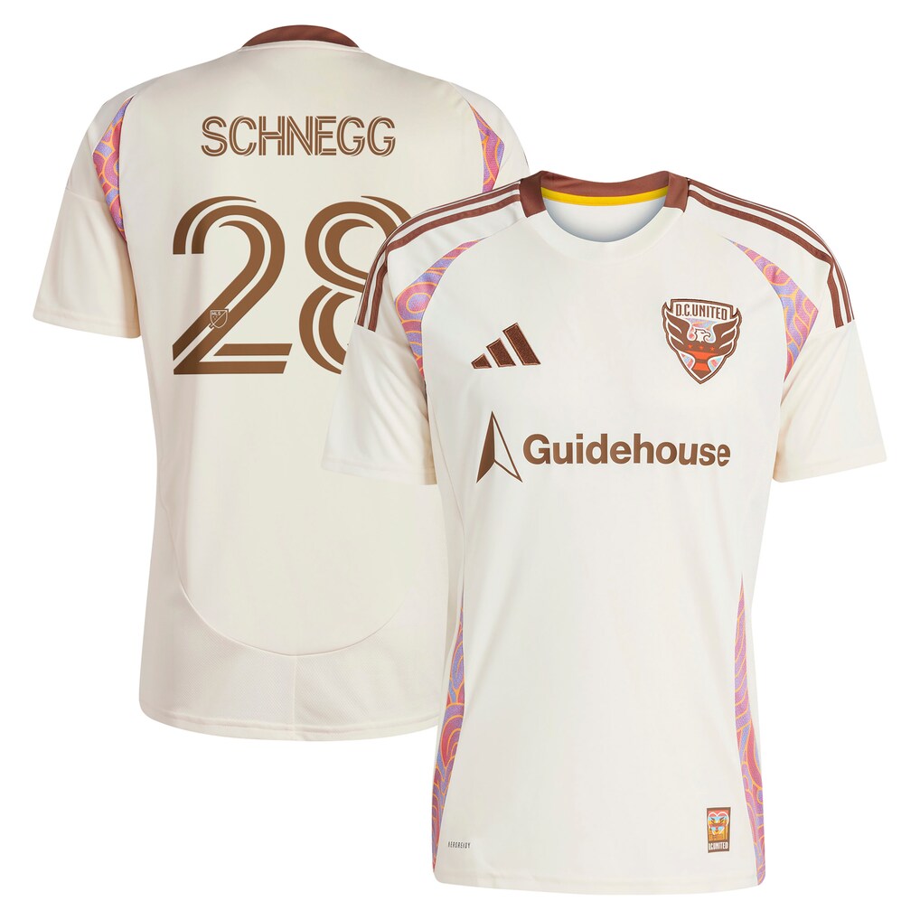 Men's D.C. United David Schnegg adidas Natural 2025 The Soul Kit Replica Player Jersey - Ujersey
