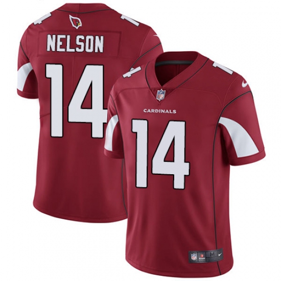 Youth Nike Arizona Cardinals #14 J.J. Nelson Red Team Color Vapor Untouchable Limited Player NFL Jersey - Ujersey