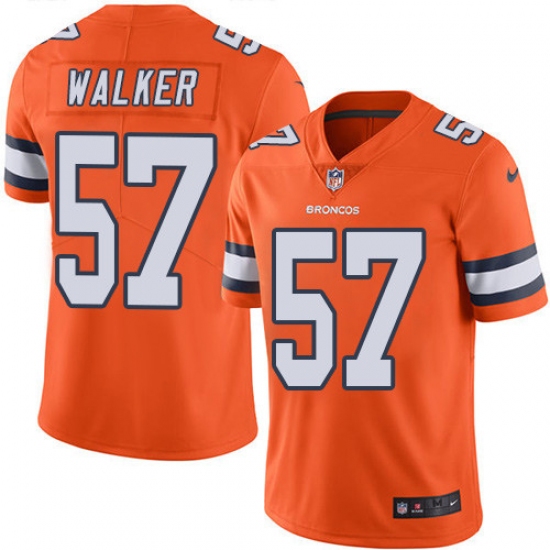 Youth Nike Denver Broncos #57 Demarcus Walker Limited Orange Rush Vapor Untouchable NFL Jersey - Ujersey