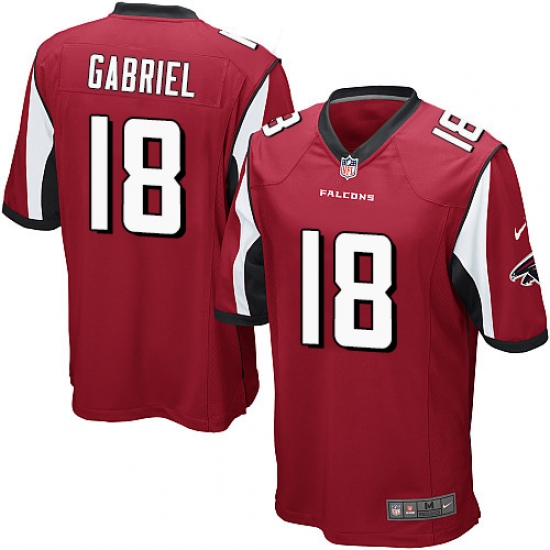 Men's Nike Atlanta Falcons #18 Taylor Gabriel Game Red Team Color NFL Jersey - Ujersey