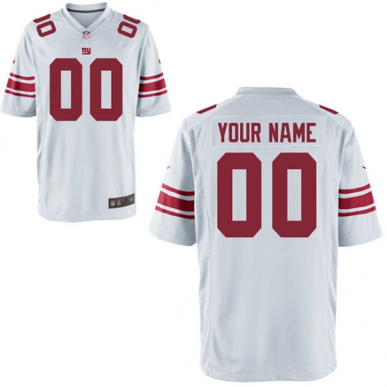 Nike Men's New York Giants Customized Game White Jersey - Ujersey