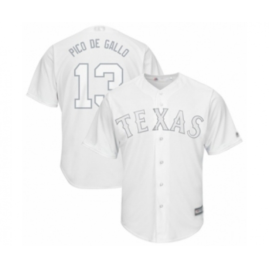 Men's Texas Rangers #13 Joey Gallo  Pico de Gallo  Authentic White 2019 Players Weekend Baseball Jersey - Ujersey