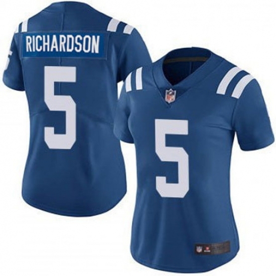 Women Indianapolis Colts #5 Anthony Richardson Blue 2024 F U S E Vapor Limited Stitched Football Jersey - Ujersey