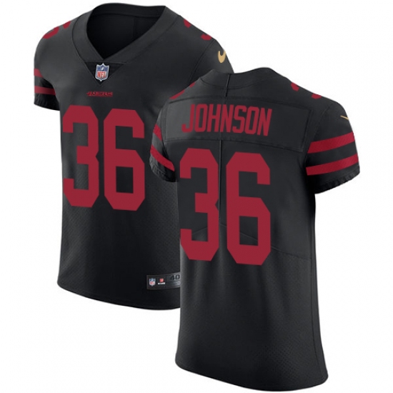 Men's Nike San Francisco 49ers #36 Dontae Johnson Black Alternate Vapor Untouchable Elite Player NFL Jersey - Ujersey