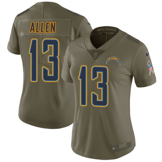 Women's Nike Los Angeles Chargers #13 Keenan Allen Limited Olive 2017 Salute to Service NFL Jersey - Ujersey