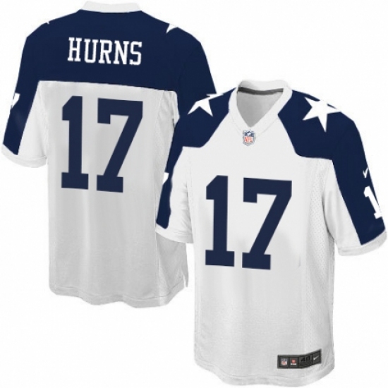 Men's Nike Dallas Cowboys #17 Allen Hurns Game White Throwback Alternate NFL Jersey - Ujersey