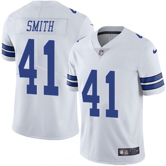 Men's Nike Dallas Cowboys #41 Keith Smith White Vapor Untouchable Limited Player NFL Jersey - Ujersey