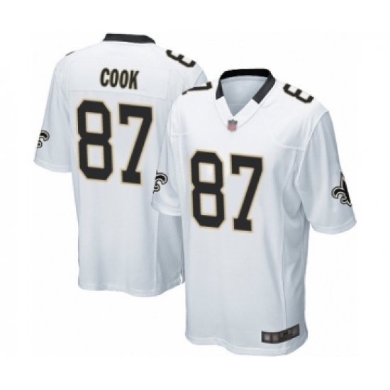 Men's New Orleans Saints #87 Jared Cook Game White Football Jersey - Ujersey