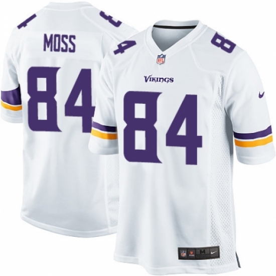 Men's Nike Minnesota Vikings #84 Randy Moss Game White NFL Jersey - Ujersey