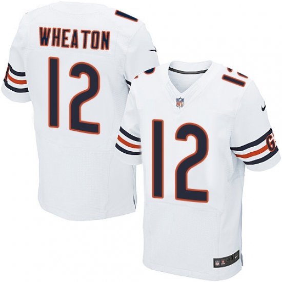 Men's Nike Chicago Bears #12 Markus Wheaton Elite White NFL Jersey - Ujersey