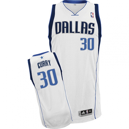 Men's Adidas Dallas Mavericks #30 Seth Curry Authentic White Home NBA Jersey - Ujersey