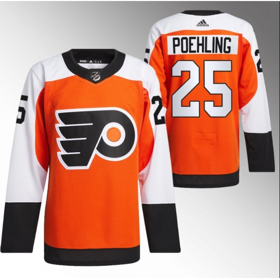 Men's Philadelphia Flyers #25 Ryan Poehling 2023-24 Orange Stitched Jersey - Ujersey